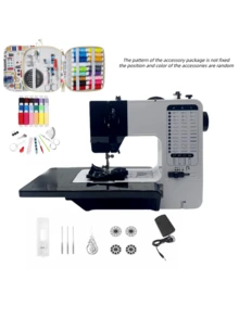 Máquina de coser multifuncional para el hogar, máquina de coser eléctrica portátil y mini con 38 patrones de puntada, ajuste de 2 velocidades, pedal, ligera y fácil de usar, adecuada para manualidades DIY, ropa, cortinas, muñecas y costura diaria. Gran opción de regalo para Halloween y Navidad, ideal para principiantes y usuarios experimentados.