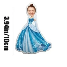 个性化肖像定制趣味抱枕，沙发装饰靠垫 - 美丽的公主造型，创意礼物，适合周年纪念日、生日、情人节、母亲节 - 定制人脸设计抱枕，亲爱的睡眠伴侣枕。