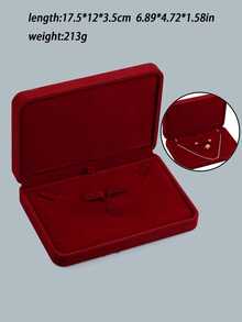 1~4psc Exquisite Red Jewelry Packaging Gift Box For Jewelry Storage Displays, Earrings, Necklaces And Ring Gift Boxes - Red - View 9