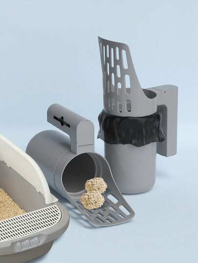 Cat Litter Scoop, Detachable Large Capacity Scoop, Feces Storage Box, Integrated Cat Litter Shovel Set, Pet Pooper Scooper With Removable Wastegarbage Bag, Cat Cleaning Tool,Durable,Long Lasting,Gifts For Family, Loved Ones, Friends, Neighbors, Colleagues, Classmates, Valentine's Day, Christmas, New Year