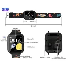 Kids Smart Watch Phone Kids Smartwatch Music Player With SD Card Call SOS Games Camera Alarm Recorder Calculator Mp3 For Birthday Gift Children Boys Girls - màu đen - Xem 2