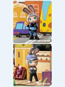 POP MART MOLLY X Disney Zootopia 联名神秘盒系列，12 款常规版 + 1 款隐藏版，包含经典动画角色人偶（朱迪·霍普斯、尼克·王尔德、克劳豪瑟），采用优质 PVC/ABS 材质，精致的角色细节和服装，可爱桌面摆件，适合办公室或家居装饰，是迪士尼粉丝、Molly 收藏家、生日、周年纪念日以及动画爱好者的完美礼物，极具艺术性和收藏价值的迷你雕塑。 - 彩色 - 查看 6