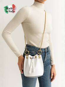 Borsa a tracolla da donna - Bianco - Visualizzare 2