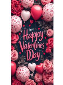 1pc Valentine's Day 3D Heart Door Decor - Romantic Love Theme Door Decor, 3D Heart Pattern With "Happy Valentine's Day" Text, Pre-Valentine's Day Door Decoration, Holiday Home Decor, Valentine's Day Celebration And Home Wall Decor - Multicolor - View 23
