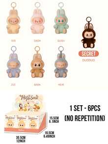 Pop Mart THE MONSTERS Sitting Party Plush Blind Box - 6 Regular Designs + 1 Hidden Design, Cute Labubu Rabbit Monster Sitting Posture, Paired With Beach Elements (Sandcastle, Guitar, Ice Cream) - Multicolor - View 10