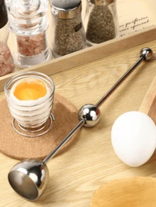 1件套鸡蛋剥壳器，鸡蛋剥壳器，鸡蛋切割器，蛋壳去除器，配套不锈钢鸡蛋切割器，厨房好帮手 - 彩色 - 查看 2