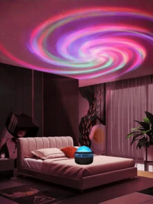 1pc LED Northern Light Vortex Star Projector, USB-Powered Multi-Color Remote Control Bedroom Night Light, Decorate The Room, Christmas, Valentine's Day And New Year Decoration, Making The Room More Charming Atmosphere - Multicolor - View 10