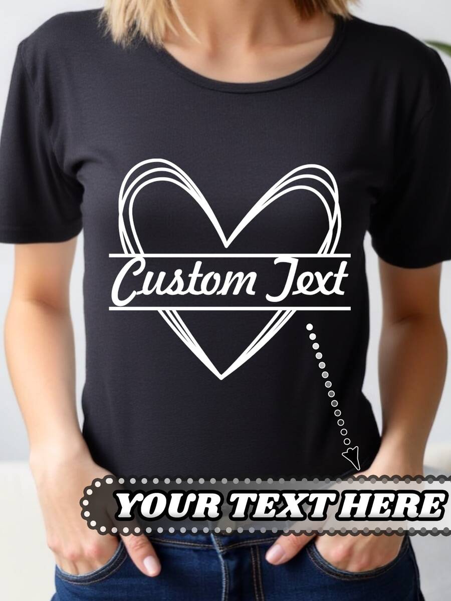 情人节定制文字宽松T恤，个性化家庭聚会、团体服装，可定制文字和照片/情侣/家人/宠物/朋友，音乐节服装，秋季上衣，女士上衣，秋季服装，白色上衣，节日礼物，情人节礼物，周年纪念礼物，结婚礼物，闺蜜礼物，音乐节女士服装，情人节