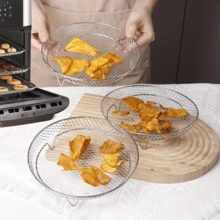 Bộ phụ kiện nồi chiên không dầu xếp chồng 1/3 - Thép không gỉ 304, phù hợp với nồi chiên không dầu 3-8 lít, bao gồm giá nướng và rổ chiên, đa chức năng, phù hợp cho chế độ ăn ít tinh bột/cắm trại/tụ họp gia đình, dụng cụ nhà bếp bền bỉ. - Nhiều màu - Xem 4