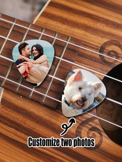 Customized Metal Guitar Picks Personalized Accessories Two Sides Printing With Your Name Text Picture Pick For Men And Women, Holiday Gifts, Birthday Gifts, Commemorative Gifts