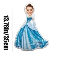 个性化肖像定制趣味抱枕，沙发装饰靠垫 - 美丽的公主造型，创意礼物，适合周年纪念日、生日、情人节、母亲节 - 定制人脸设计抱枕，亲爱的睡眠伴侣枕。