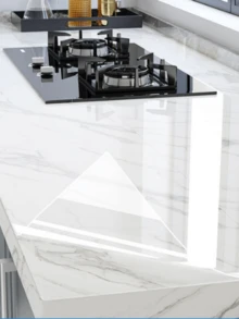 1 Roll Of Transparent Countertops Protective Film,Furniture Protective Film, Waterproof, Oil Proof, Heat Resistant ,Scratch-Resistant And Impact-Resistant,Self-Adhesive Cover For Kitchen,Cabinets, Tables, Furniture & Marble Surfaces,Needs To Be Pasted By DIY (No Glue Required)