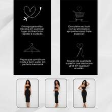 Women's Strapless Long Dress With Waist Opening And Back Slit, Perfect For Parties And Nightclubs - 黑色 - 查看 8