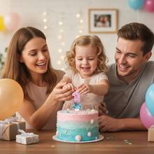 1pc Numeric Birthday Candle, Premium Candle With Elegant Fish Tail Pattern, Digits 0-9, Ideal For Romantic Parties, Also Suitable For Holiday And Anniversary Celebration Cakes, Shiny Numeral Candle, Especially Suitable For Girls - Blue Pink - View 6