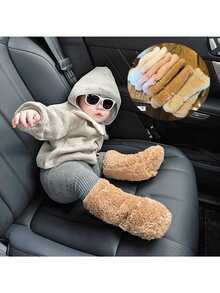 1 Pair Infant Plush Leg Warmers, Baby Boys Girls Winter Warm Coral Fleece Non-Slip Floor Leg Warmers - Multicolor - View 1