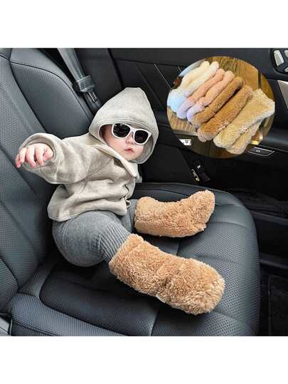 1 Pair Infant Plush Leg Warmers, Baby Boys Girls Winter Warm Coral Fleece Non-Slip Floor Leg Warmers