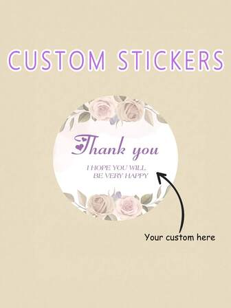 30-1000 Pieces 3Cm/4Cm/5Cm/6Cm/7Cm/8Cm Custom Birthday Stickers, Birthday Party Custom Name Stickers, Balloon Arch With Birthday Greetings, Personalized Stickers Multi-Functional Reusable, Beautifully Decorated,