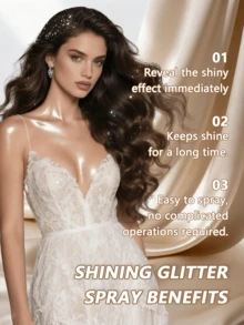 Spray iluminador natural USHAS, ligero y no grasoso, disponible en 4 colores, spray iluminador líquido multiusos para rostro, Body y cabello, realza los contornos faciales y corporales, crea un maquillaje tridimensional, esencial para fiestas, festivales, bodas y carnavales