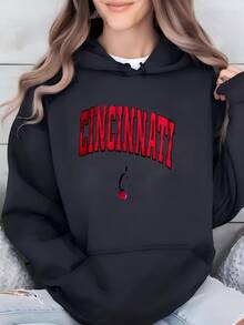 Women Vintage 00's Cincinnati Bearcats   Crewneck Sweatshirt Hoodie - 黑色 - 查看 2