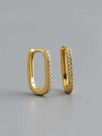 1 par de elegantes pendientes de botón de plata de ley 925 y circonita cúbica con forma de corazón como regalo de cumpleaños para adolescentes