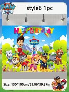 Paw Patrol 1 tấm phông nền sinh nhật hình chó, đồ trang trí tiệc lễ hội, đạo cụ dàn dựng bối cảnh, biểu ngữ sinh nhật hình chó hoạt hình, trang trí tiệc hoàn hảo, quà tặng bất ngờ, đồ trang trí tiệc lễ hội dành cho người hâm mộ, quà tặng lễ hội tốt nhất cho bạn bè, trang trí không khí tiệc tùng, trang trí tiệc hoàn hảo. - Nhiều màu - Xem 3