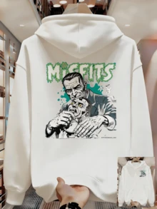 Sudadera estampada para hombres - Blanco - Ver 1