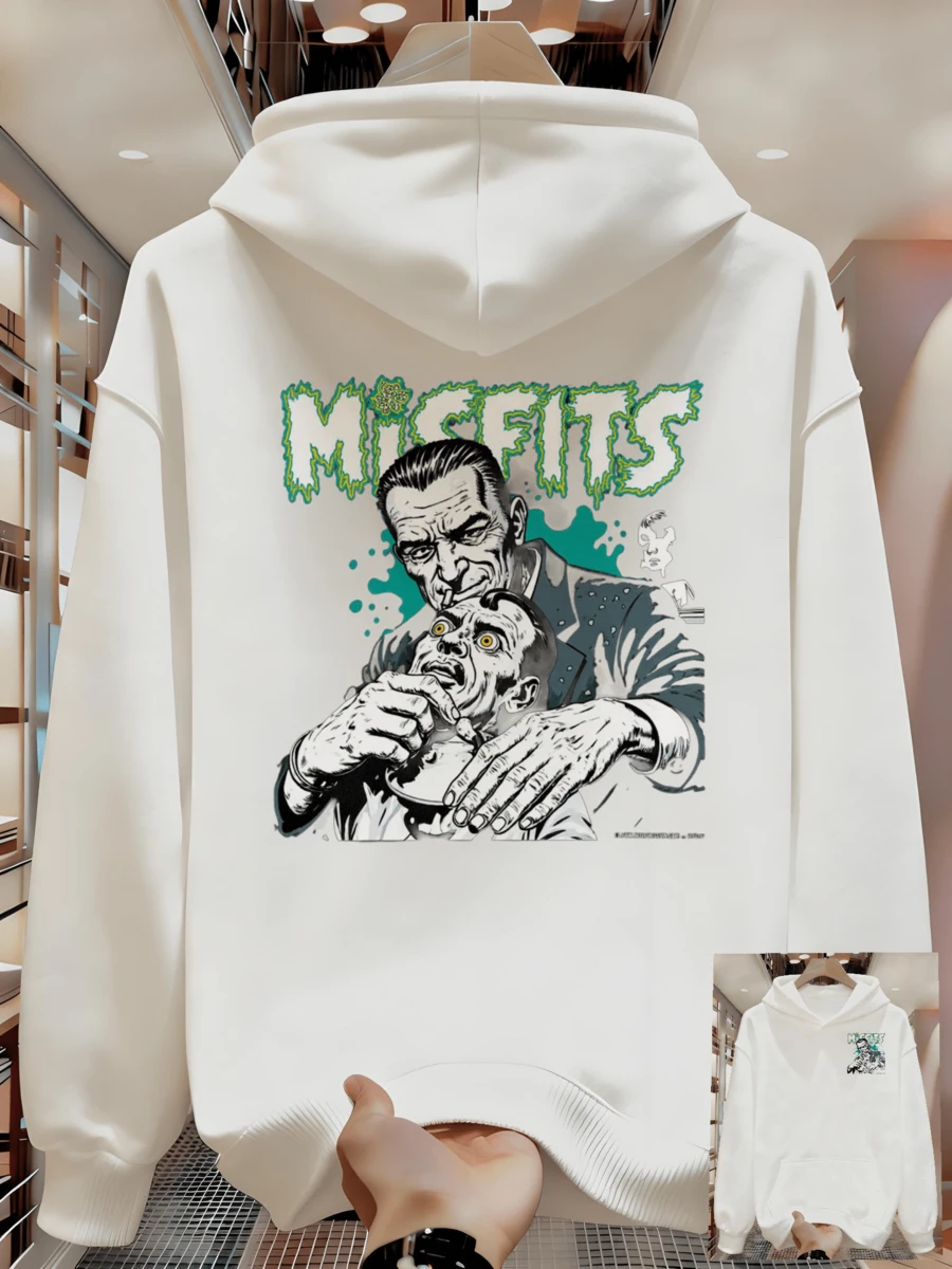 Sudadera estampada para hombres - Blanco - Ver 1