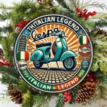 1pc 8 X 8 Inch (20 X 20 Cm) "Blechschild, Vespa-Italian Legend-Geschenk-Idee Fur" Vintage Style Metal Wall Art Sign - Bedroom, Kitchen, Dining Room, Bar Decor - Unique Design, Easy To Hang, Durable, Long-Lasting, Suitable For Home, Office Or Gift, Perfect Room Decor, Random Hole Style - Multicolor - View 7