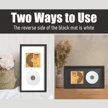 8x16 英寸 CD 和封面展示框 - 黑/白，非常适合展示黑胶唱片、CD 和专辑封面收藏，可用作墙框、相框、墙面装饰、家居装饰、圣诞装饰。 - 彩色 - 查看 6