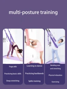 This Yoga Hanging Rope, With Its Stylish Home Decor And Adjustable Buckles, Is Made Of Soft And Durable Material. It Allows For Multi-Functional Training, Including Backbends, Handstands, Stretching, Splits, And Fitness Swings. Fitting Various Home Spaces, It's Suitable For Home Yoga, Dance Practice, And Everyday Fitness. - Multicolor - View 8