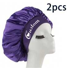 定制名字真丝睡帽，定制名字缎面睡帽，个性化名字发帽，可定制女士美容帽，定制情人节礼物，女士发带，卷发真丝睡帽，大号睡帽，伴娘礼物，新娘送礼会礼物，结婚礼物，生日礼物，教师节礼物，派对回礼，新娘派对礼物，母亲节礼物，送给闺蜜、妈妈、妻子、女友的礼物