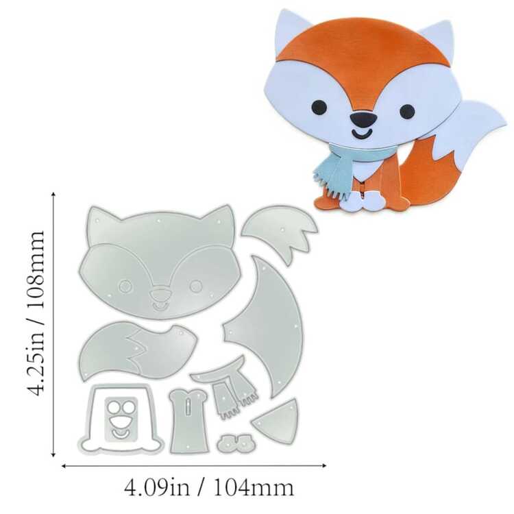 1PC Winter Animal Metal Cutting Dies, New Arrival Die Cuts, Embossing Stencils For DIY Crafting Scrapbooking Supplies, Template Mould, Photo Album Decorative Paper Die Cuts For Card Making, DIY Craft - Silver - View 16