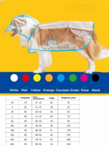 透明防水狗狗雨衣 - 全身EVA材质带帽（建议购买大一码；请在购买前测量您宠物的尺寸，以确保穿着舒适） - 無色 - 查看 7