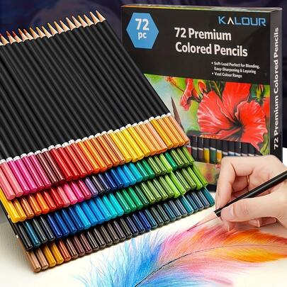 72 Color Oil-Based Colored Pencils,Colored Lead Art Drawing Pens,Suitable For Professional Artistic Use
