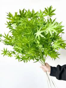 1/2/3 件装 68 厘米仿真植物，绿色枫叶，仿桉树叶，适用于墙面、客厅、卧室、婚礼、派对装饰、桌面摆设。家居、书桌装饰、厨房、婚礼、餐桌、中心摆件、办公室、花园、户外、房屋、庭院装饰，适合春、夏、秋、冬四季。 - 綠色 - 查看 8