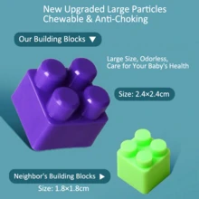 大珠儿童积木 - STEM 教育 DIY 玩具，幼儿动手锻炼大脑和抓握能力，DIY 拼图玩具，完美的生日礼物，复活节、万圣节、感恩节、圣诞节礼物，MOC 创意作品，3D 学习，圣诞袜填充物 - 彩色 - 查看 4