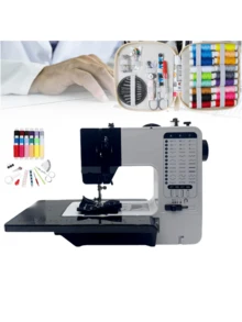 Máquina de coser multifuncional para el hogar, máquina de coser eléctrica portátil y mini con 38 patrones de puntada, ajuste de 2 velocidades, pedal, ligera y fácil de usar, adecuada para manualidades DIY, ropa, cortinas, muñecas y costura diaria. Gran opción de regalo para Halloween y Navidad, ideal para principiantes y usuarios experimentados.