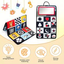 Libro di stoffa per bambini, migliora le capacità cognitive del bambino, libro di stoffa colorato - affascinante addestramento visivo e uditivo con code di animali a fumetti, in morbido poliestere, giocattolo educativo per bambini, libro di stoffa resistente all'acqua e anti-strappo per la prima infanzia, stimola il risveglio cognitivo tattile e visivo del bambino, adatto come regalo per Natale, compleanno e altre festività! - Multicolore - Visualizzare 2