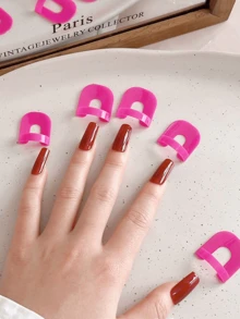 2套指甲保护夹 美甲防溢夹 美甲造型夹 指甲油胶水 指甲边缘防溢美甲工具 - 彩色 - 查看 5