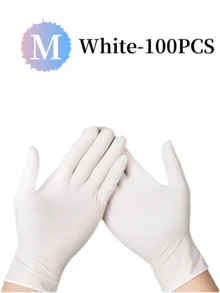 100PCS Pink, White, Blue, Purple, Black Disposable Nitrile Gloves, Waterproof And Anti-Static Multi-Purpose Gloves, Very Suitable For Kitchen, Dishwashing, Cleaning, Beauty Salon, Hair Dyeing, Hotel, Waterproof, Cleaning, Laundry, Latex-Free, Powder-Free - Multicolor - View 21