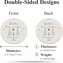 1pc Personalized Newborn Holiday Decoration, Unique 2026 Gift For Expectant Parents, Grandparents, Family, Aunt, Pregnancy Announcement, Newborn Baby Growth Memento