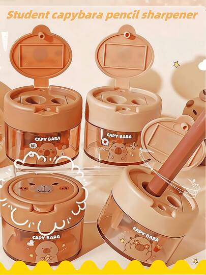 1/3/7 Sacapuntas creativos y divertidos de Capibara, lujosos, elegantes y geniales para la papelería, de colores aleatorios, diseño novedoso de sacapuntas, adecuados para decoraciones de cumpleaños, diseño único, útiles escolares interesantes y regalos de recompensa para maestros, papelería suave y genial para maestros, adecuada para la temporada de graduación, el Festival de Gurban, el Día de la Independencia y la temporada de regreso a clases (caja no incluida)