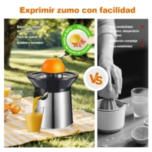 Exprimidor Eléctrico de Cítricos 300ML - Separador de Pulpa y Zumo, Sin Agua, Portátil Multifunción para Limón/Naranja, Ideal para Hogar - Tipo de Enchufe A USA (110-127V) - Ver 2