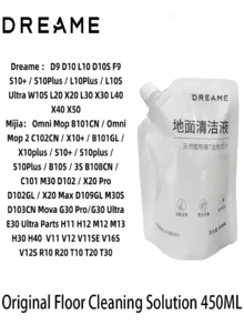 450毫升 Dreame 清洁液，兼容 Dreame Aqua10 Track / Aqua 10 Pro Track / Aqua 10 Ultra Track Complete / RLR61CE / RLR81 / Aqua10 Roller / Aqua 10 Ultra Roller Complete / RLH31CE / RLH71DE / X50 Pro / S60 Pro / S60 X50 Ultra / Mova V50 Ultra / L50 Pro Ultra X40 Plus S40 Enhanced L40s(Pro) Ultra X40 扫地机器人型号 - 白色 - 查看 3