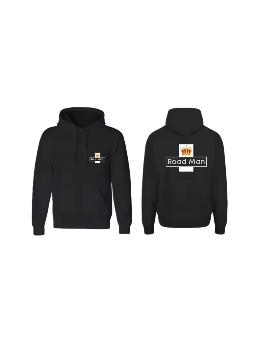 2025 Autumn And Winter Custom Printed Hoodie Front And Back Print - Roadman - Gift - Mandem Novelty Hoody - màu đen - Xem 1