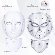 7-Color LED Facial Mask, Neck Beauty Care, No Odor, Suitable For Family And Salon, Perfect Holiday Gift For Girlfriend And Mother - 彩色 - 查看 5