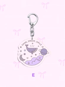 1个亚克力卡通钥匙扣，紫色友情钥匙扣：以卡通人物为主题，可用作包包挂件、趣味装饰品和粉丝礼物。适合送给男朋友、女朋友、家人、老师，也适合作为派对礼物和军主题手机装饰品。 - 彩色 - 查看 15