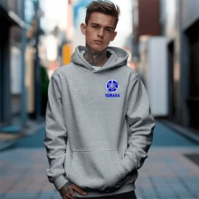 Blusa Moletom MT09 Racing Motociclista Piloto Motos - Cinza - Visão 2