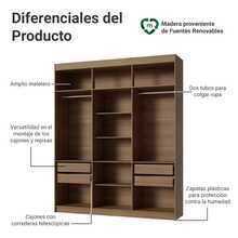 Ropero Closet Madesa Venus Con 4 Cajones 180cm Marrón - Marrón - Ver 4