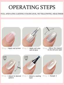 XEIJAYI 1支装 15毫升 粉色猫眼美甲凝胶 半永久美甲浸泡 UV LED 美甲沙龙 DIY 美甲沙龙凝胶 女士美甲 - 珊瑚粉 - 查看 12